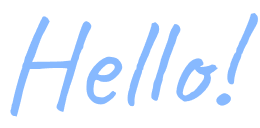 Handwritten word 'hello!'